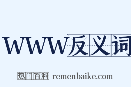 WWW反义词是什么意思的图片